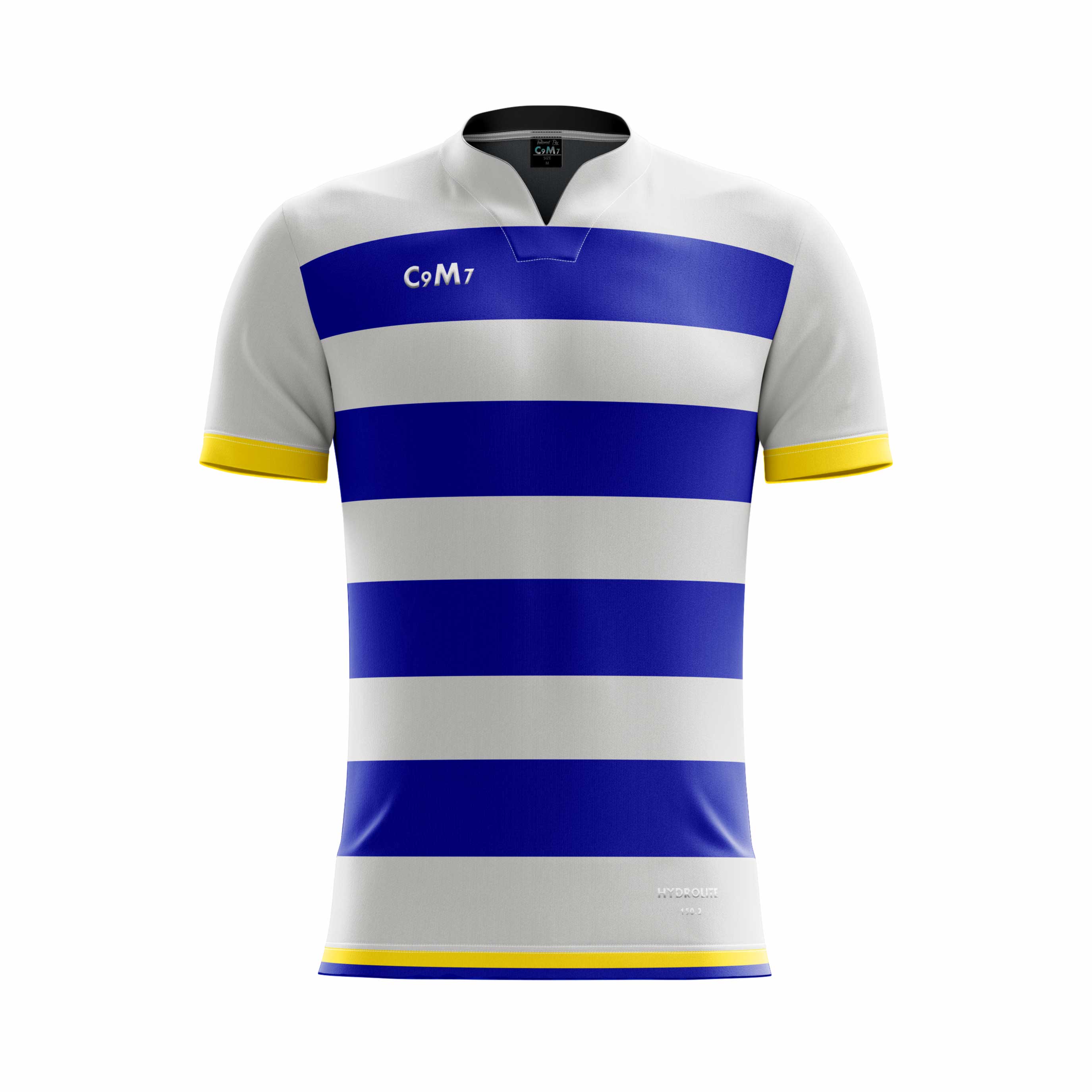 blue and white football jersey