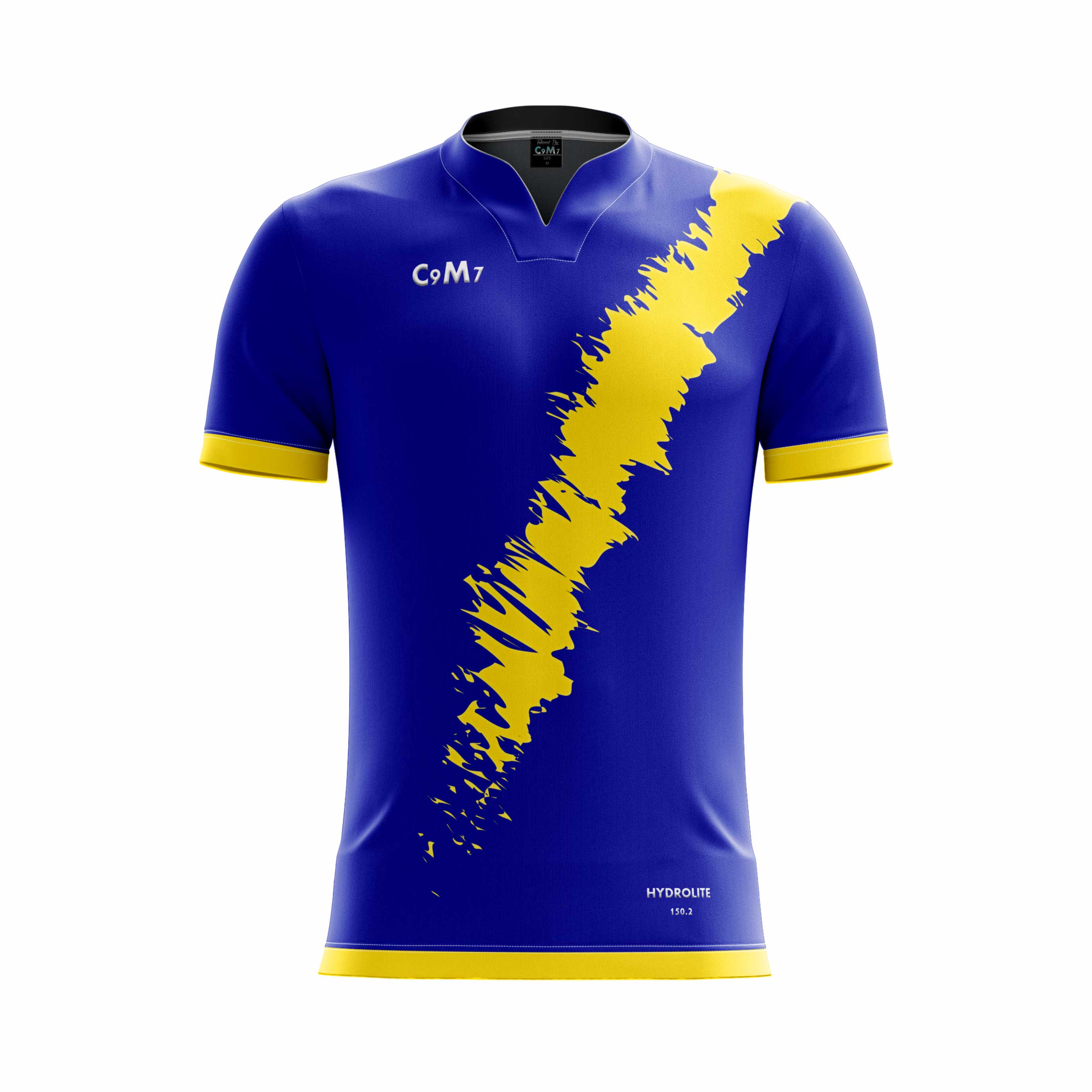 blue and yellow football jersey