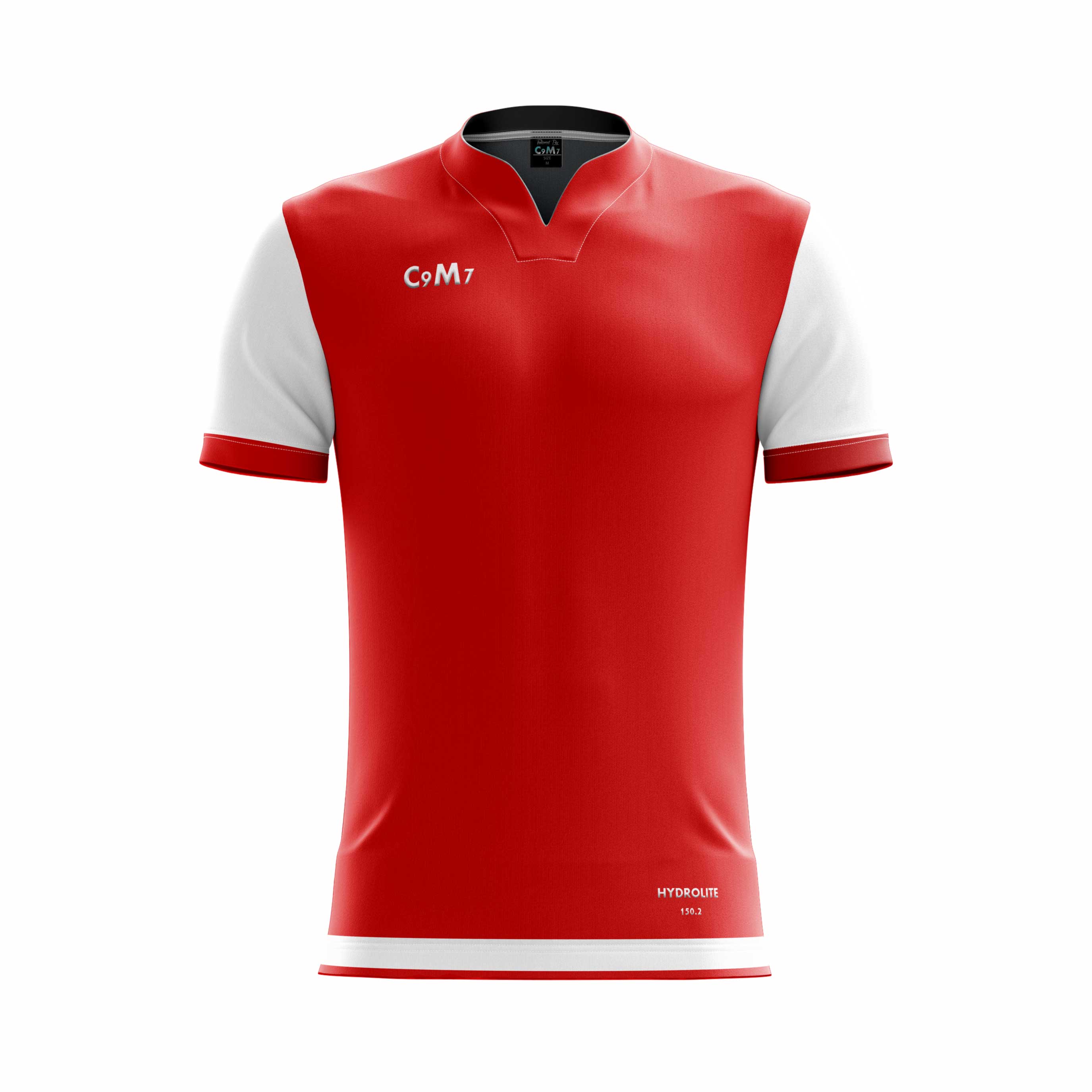 red and white football jersey
