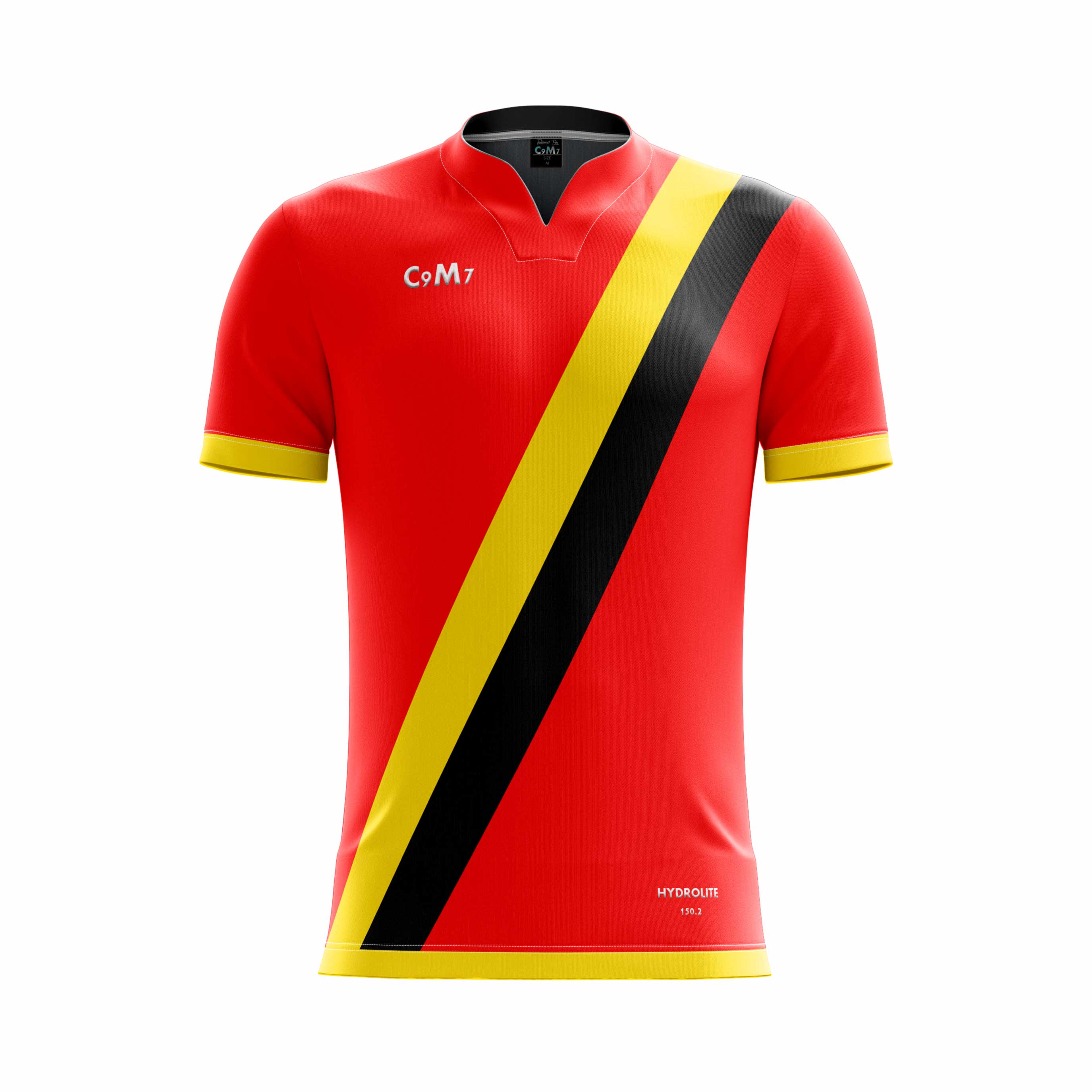 red and yellow football jersey