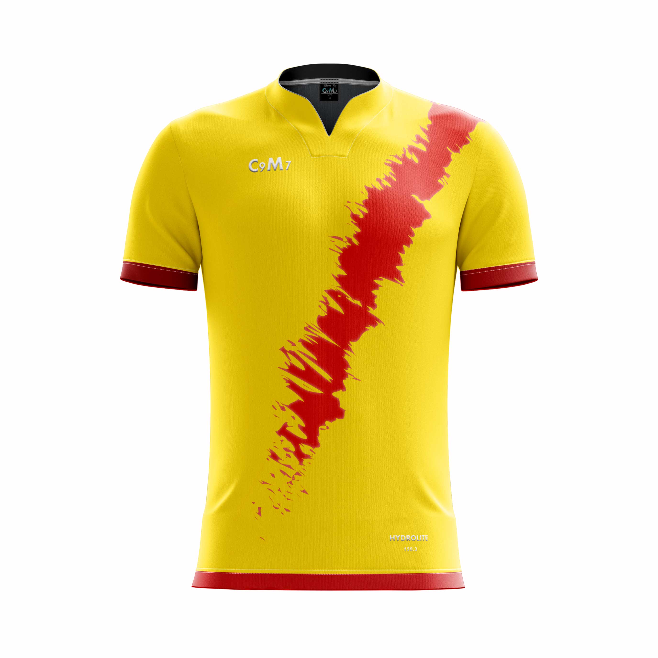 red and yellow football jersey