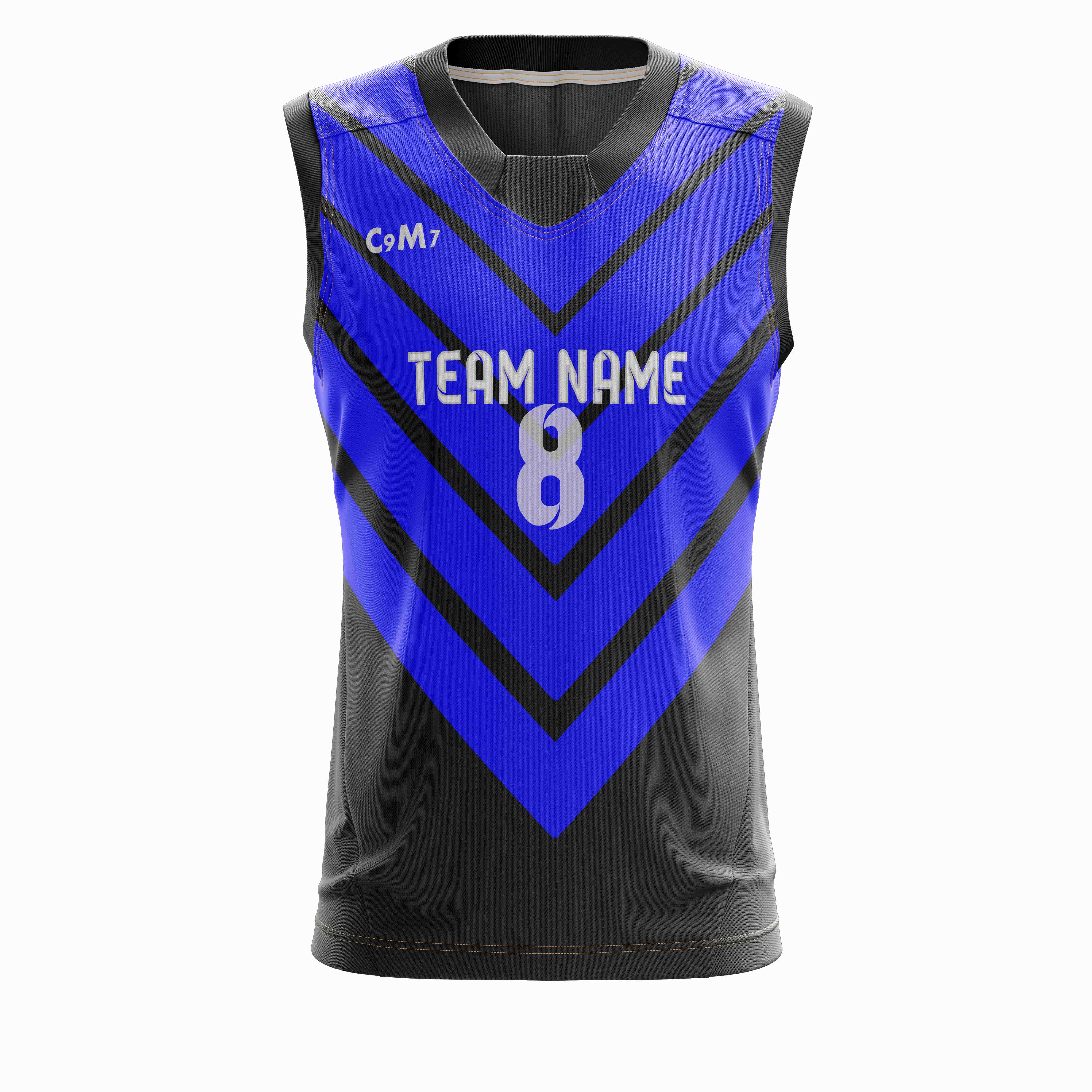 black and blue jersey design