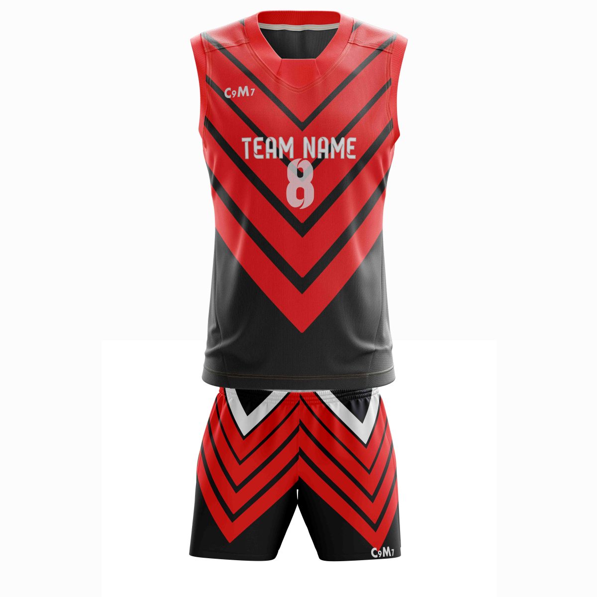 Black Red Oztag Kit