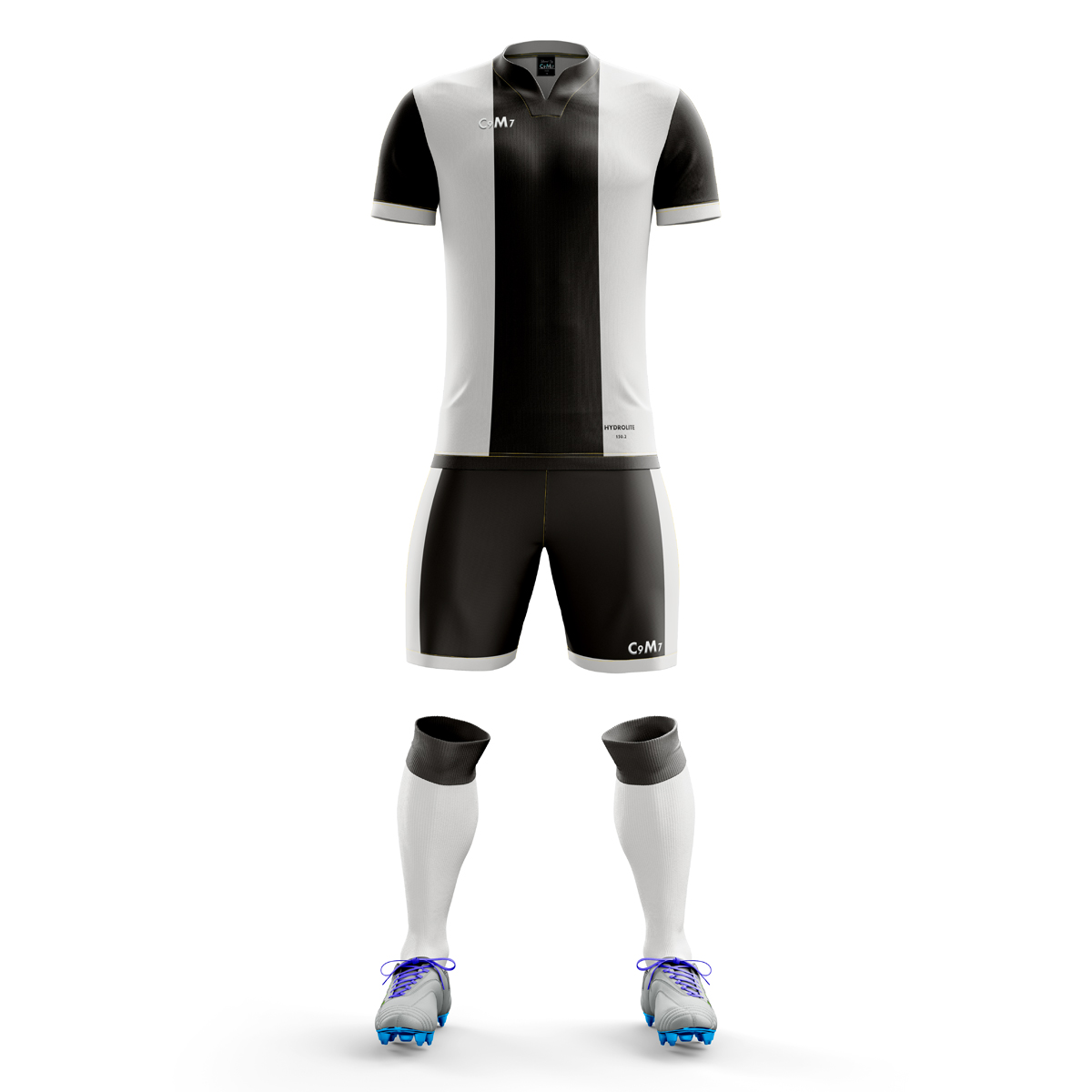 white and black football jersey