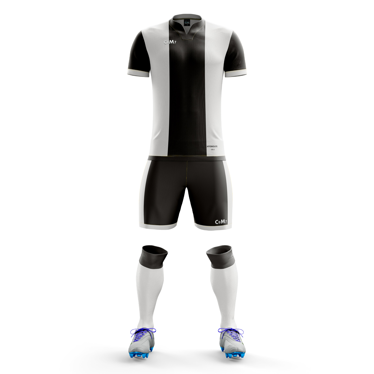 black and white football jersey design