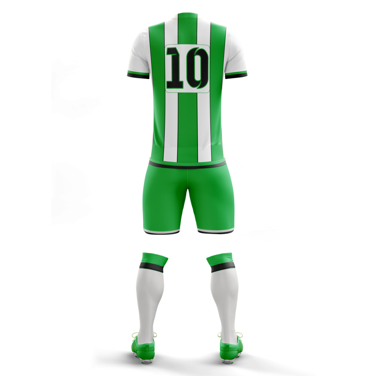 green and white football jersey