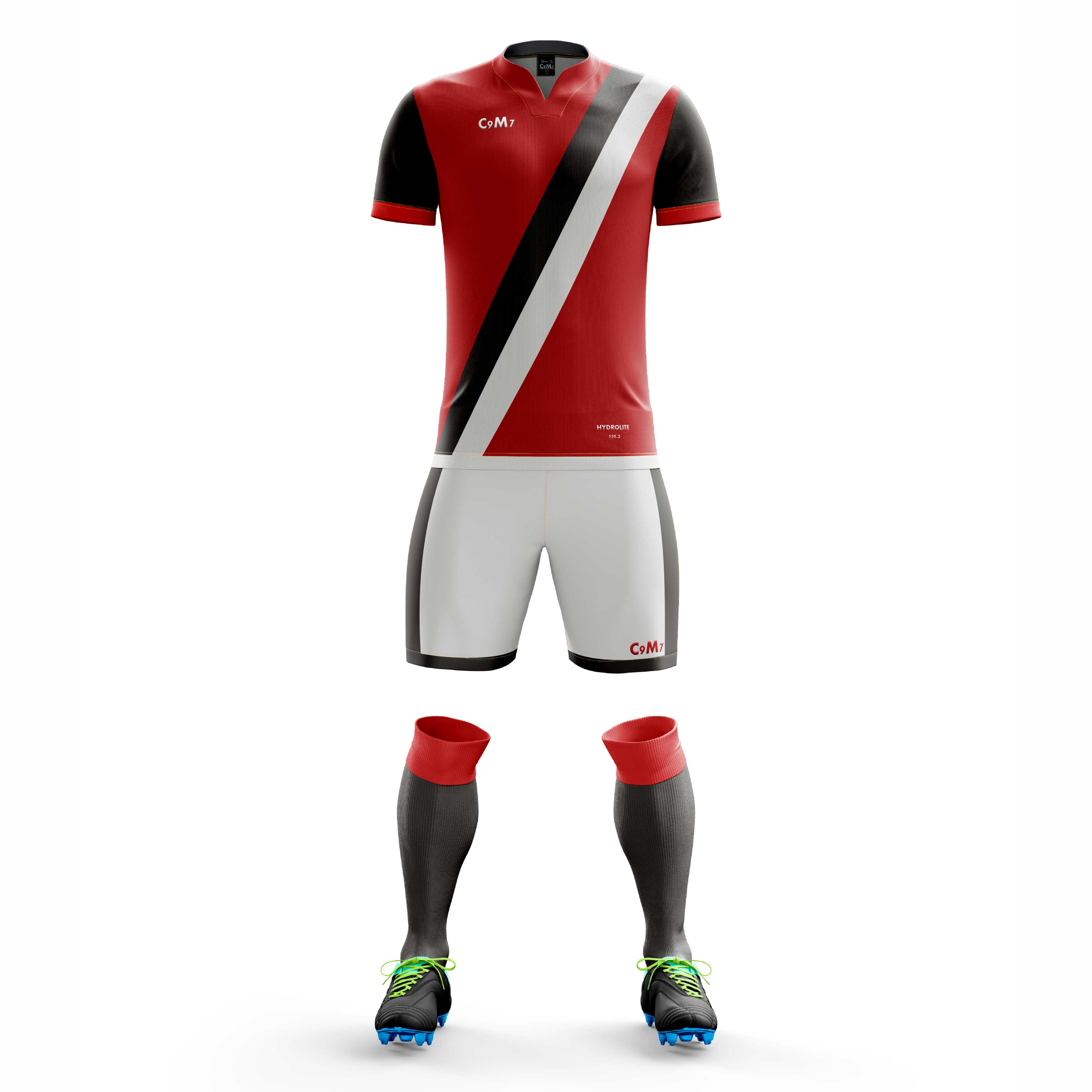 red and white football jersey which team