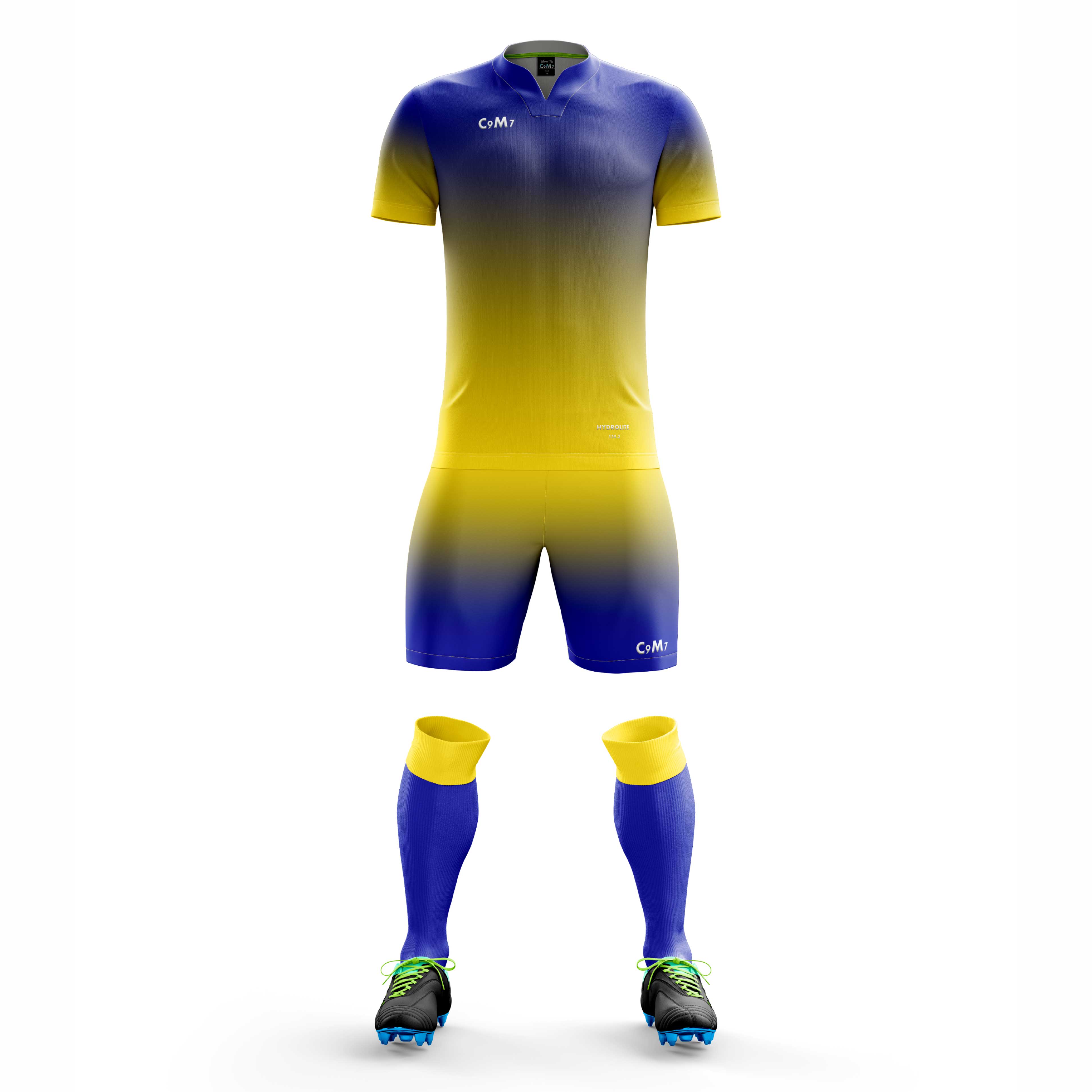 yellow and blue football jersey