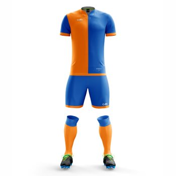 Orange and Blue Kids Football Uniform
