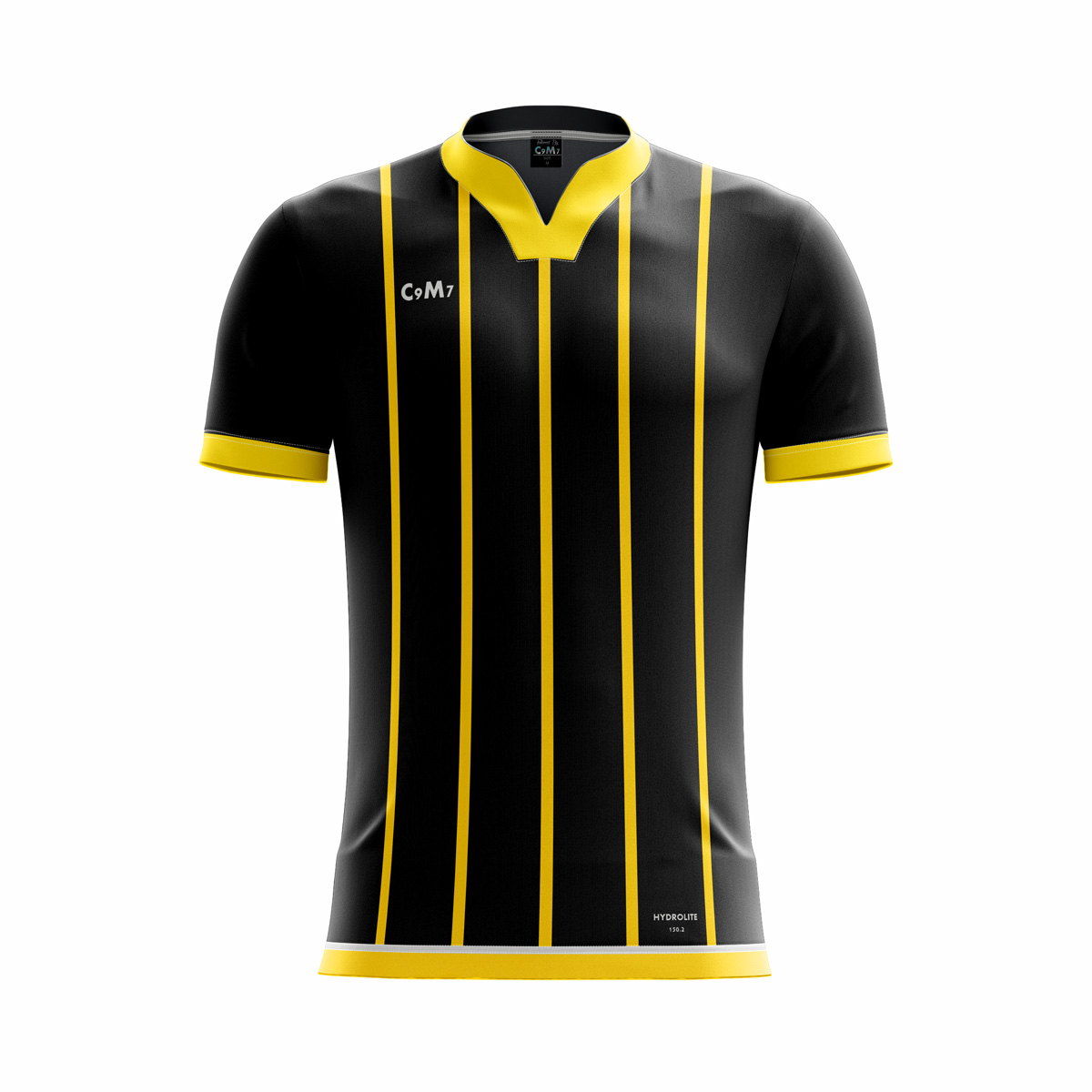 black and yellow soccer jersey