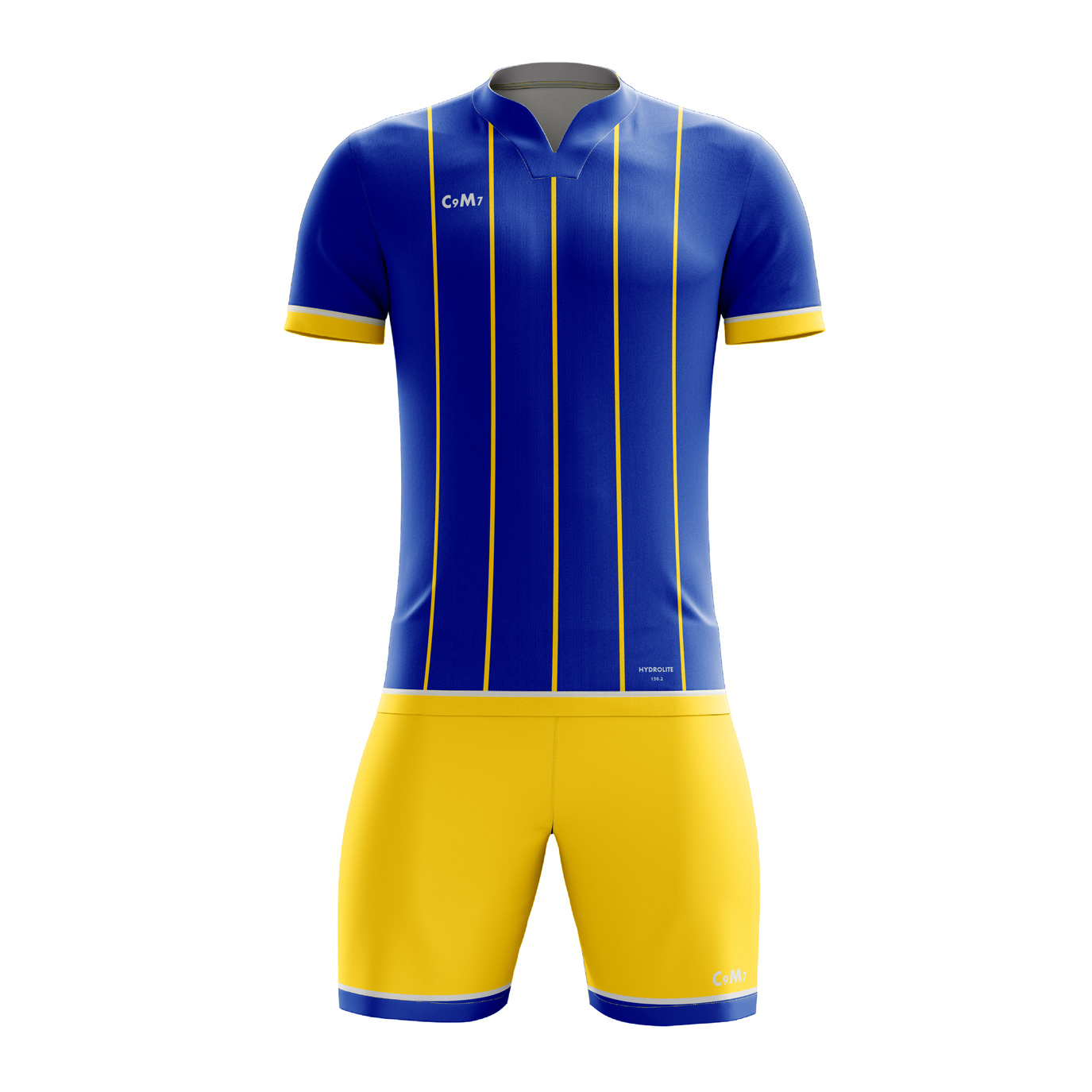 blue and yellow soccer jersey