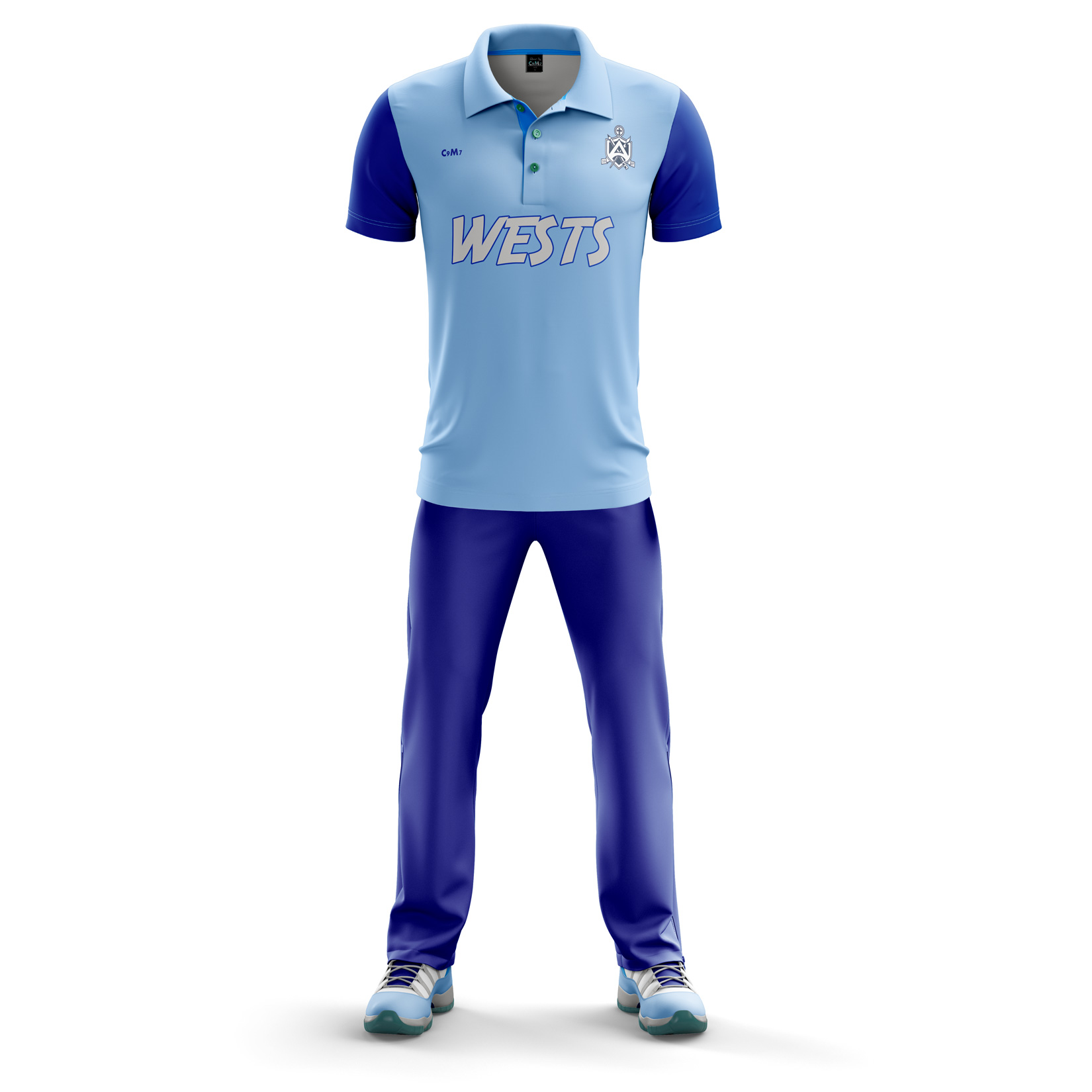 Blue Cricket Uniform