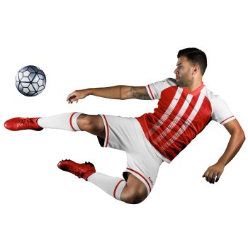 Childrens striped soccer kit