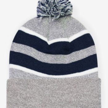 Grey Custom Bobble Beanie